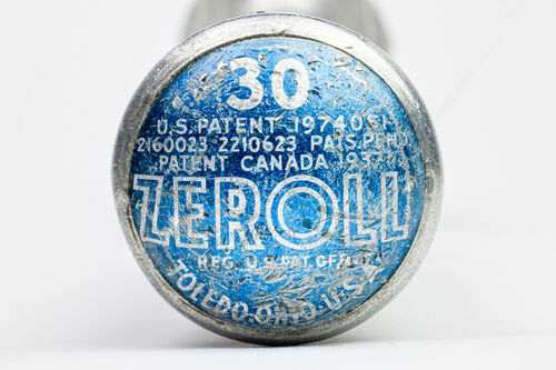 Patent marking on an antique Zeroll brand ice cream scoop.