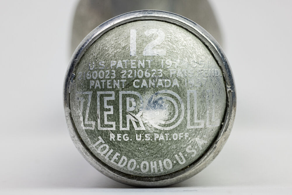 Patent marking on an antique Zeroll brand ice cream scoop.